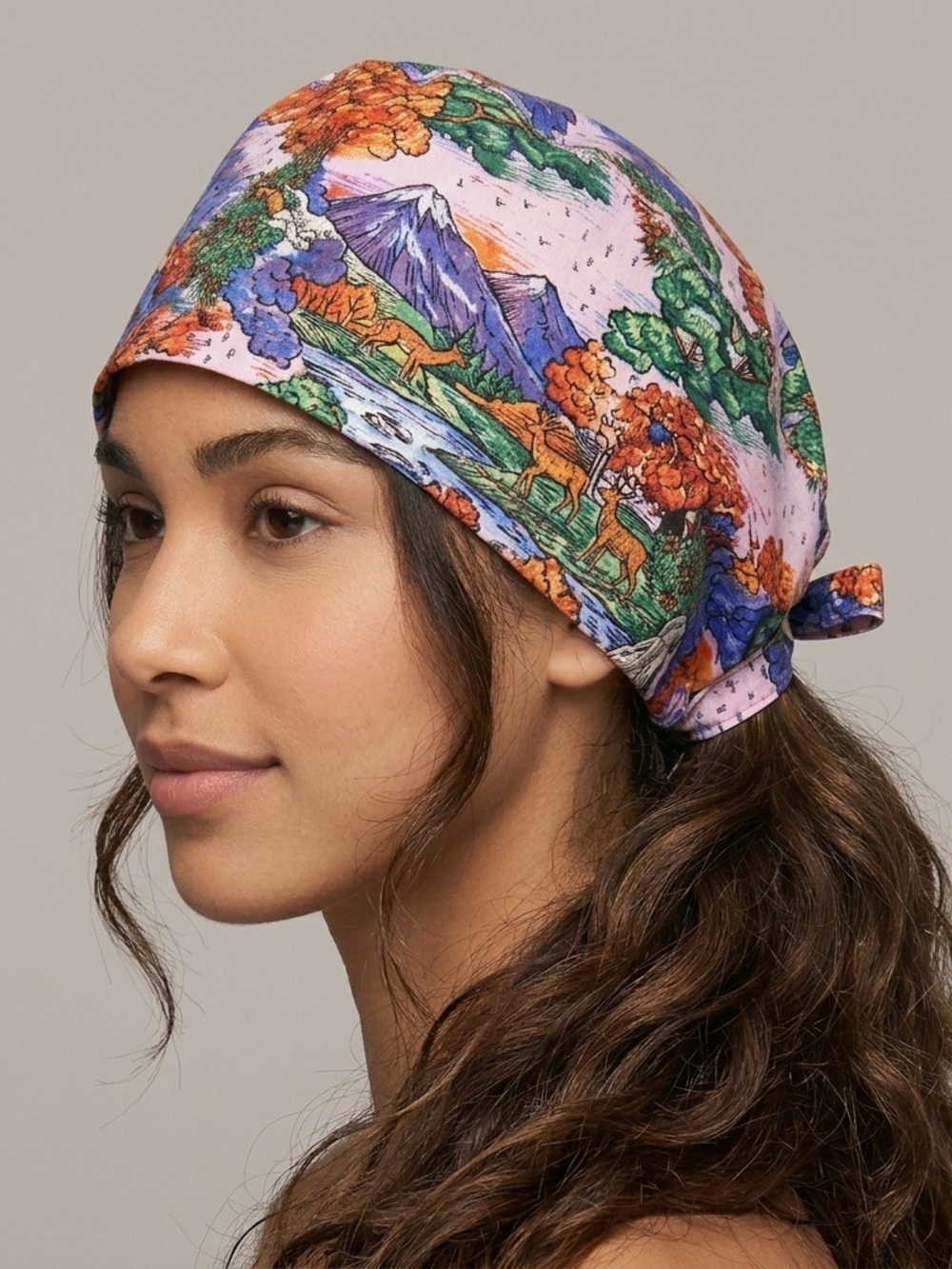 Handmade Boho Colourful Pastoral Hair Bonnet - One Size 🌈